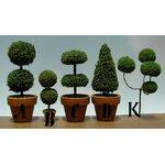 TOPIARY-SMALL ROUND 'B'  3" TALL 1PC