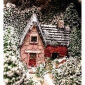 miniature house shown painted