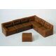 SOFA SECTIONAL 1:24 BROWN 7PC